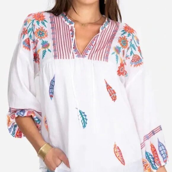 Nwt Johnny Was Embroidered Tunic Bereginia Blouse - Picture 1 of 8